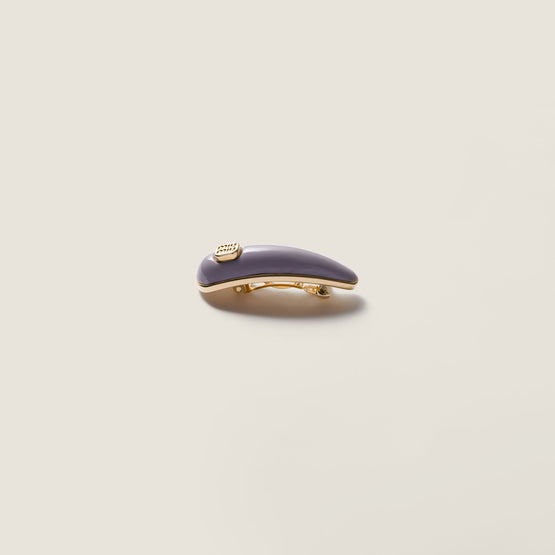 Patent leather hair clip