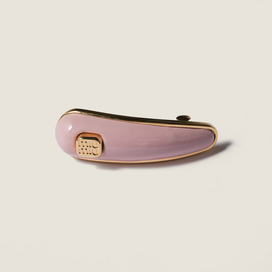 Women Patent Leather Hair Clip - Alabastro