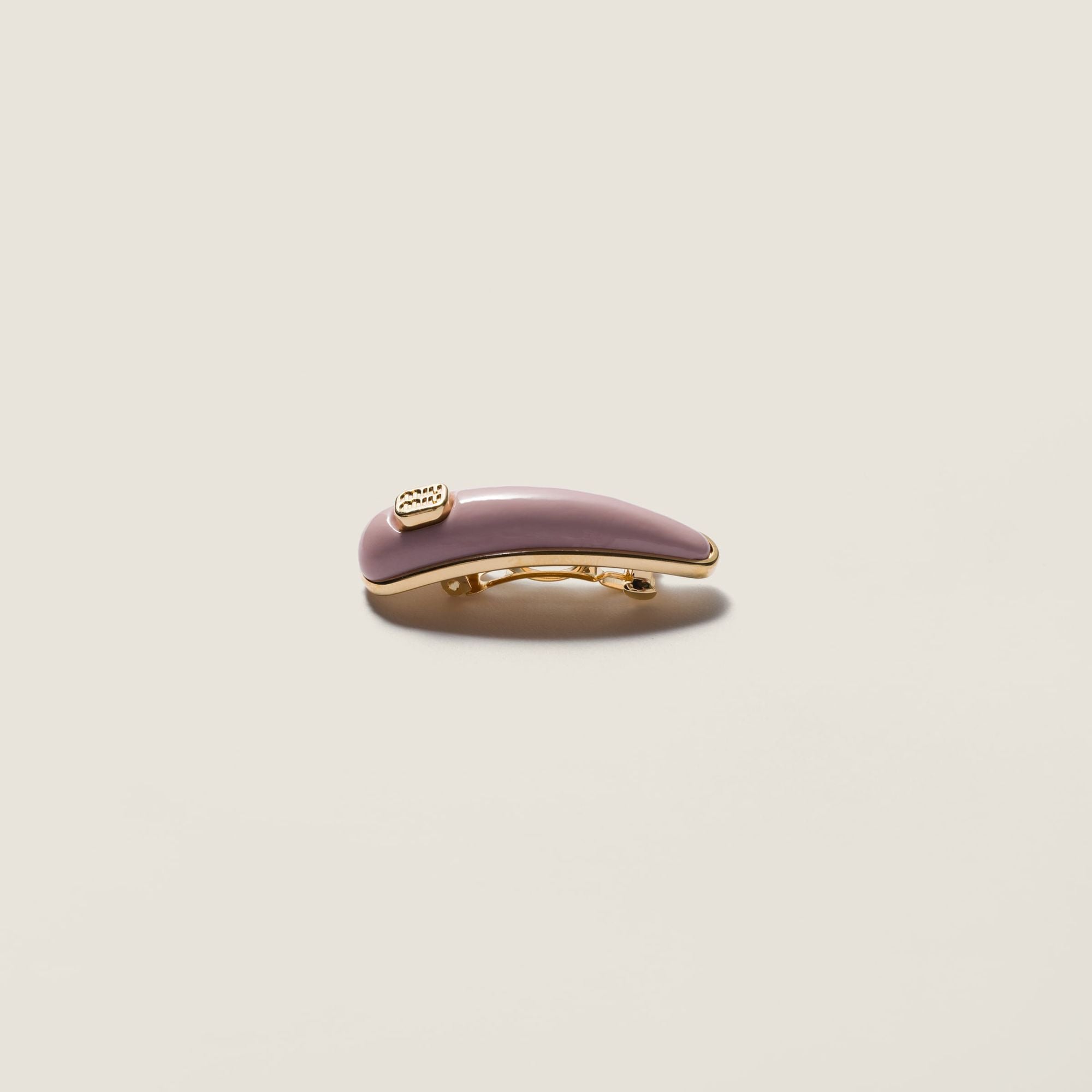 Women Patent Leather Hair Clip - Alabastro