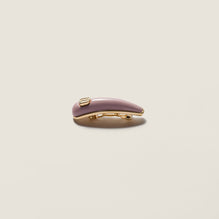 Women Patent Leather Hair Clip - Alabastro