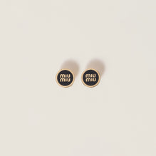 Enameled metal earrings