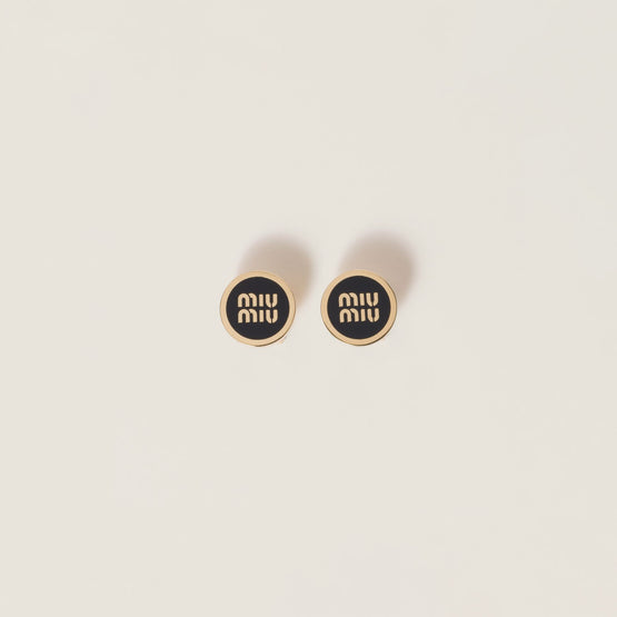 Enameled metal earrings