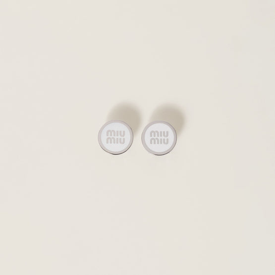 Enameled metal earrings