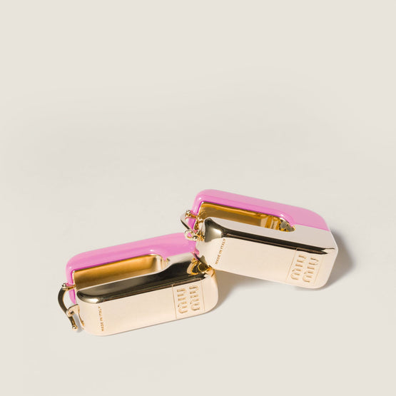 Women Enameled Metal Earrings - Rosa