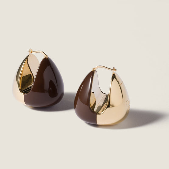 Women Enameled Metal Earrings - Moro