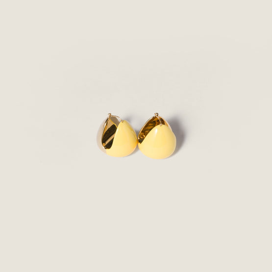 Women Enameled Metal Earrings - Giallo
