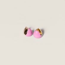 Women Enameled Metal Earrings - Rosa