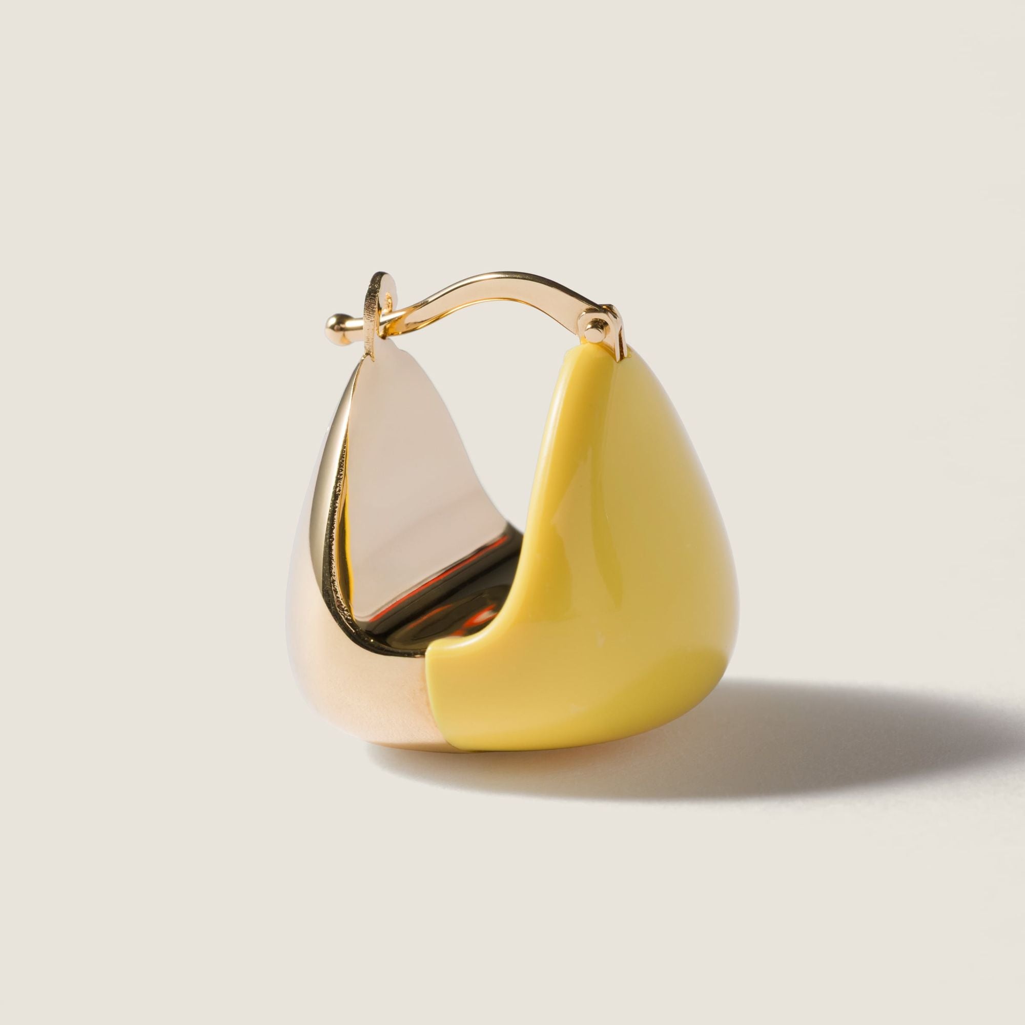 Women Enameled Metal Earrings - Giallo