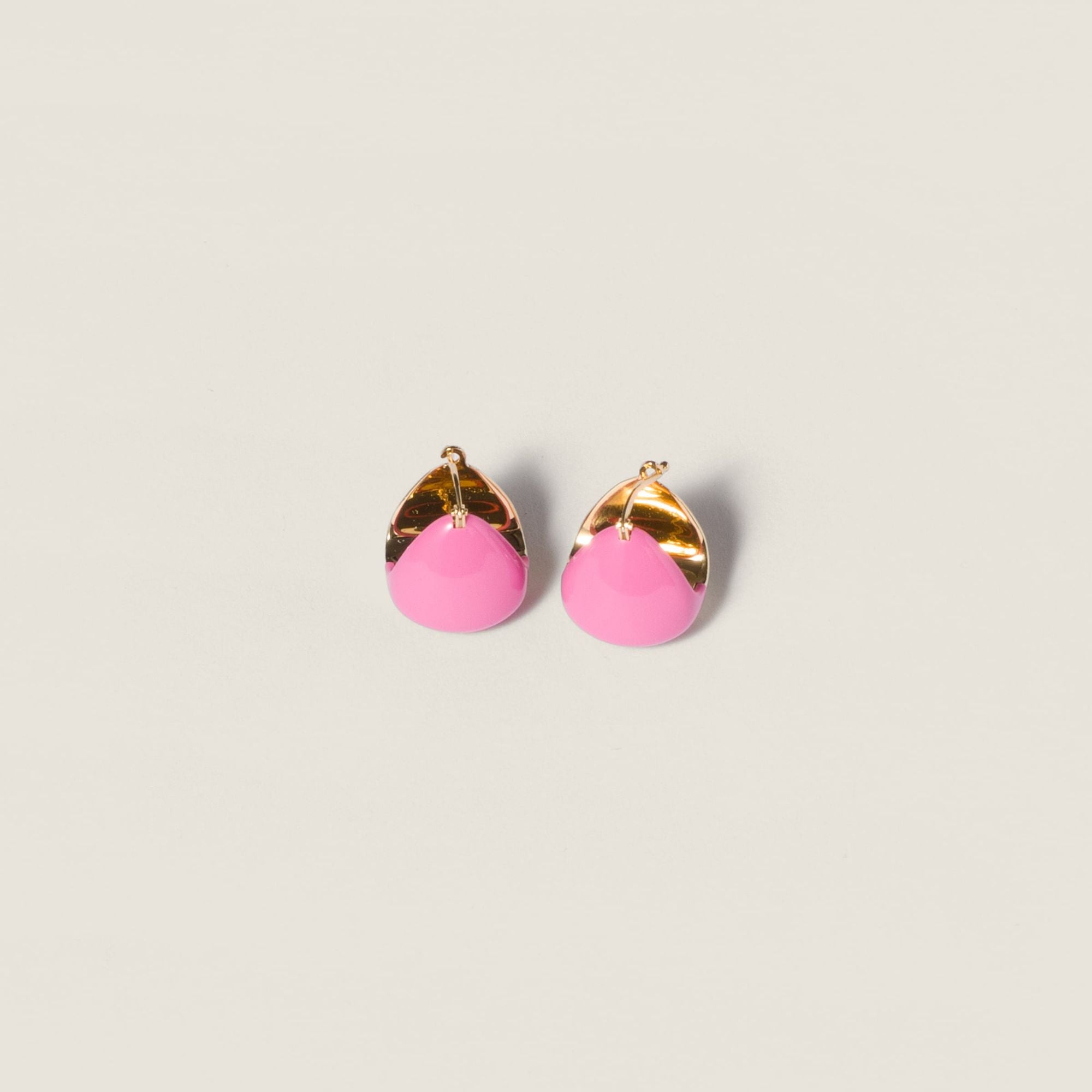 Women Enameled Metal Earrings - Rosa