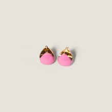Women Enameled Metal Earrings - Rosa