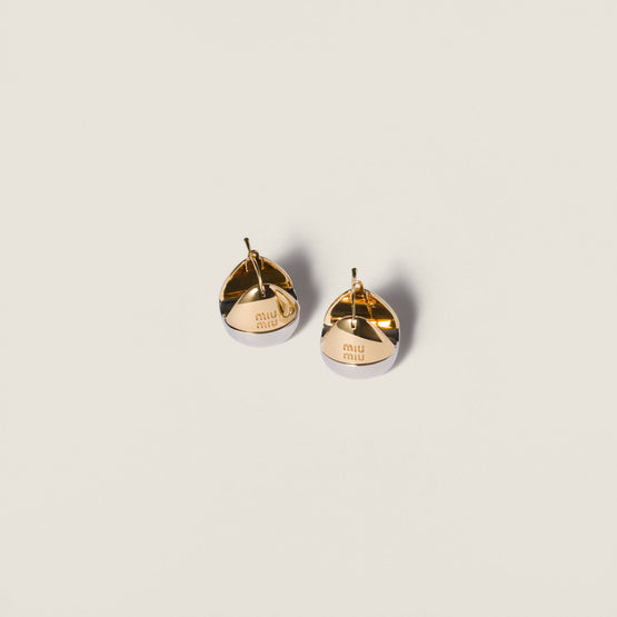 Enameled metal earrings