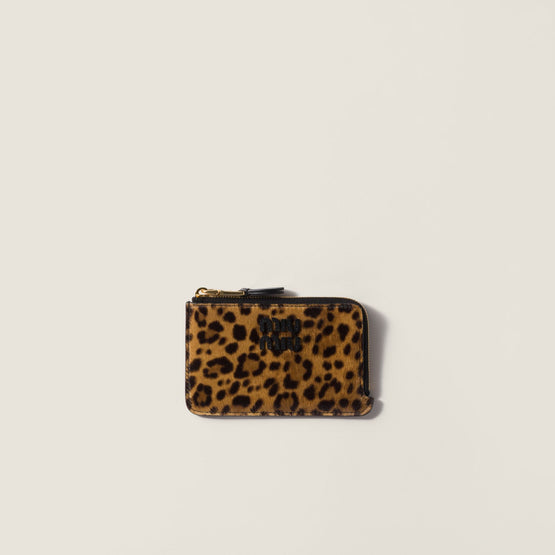 Printed leather envelope card holder