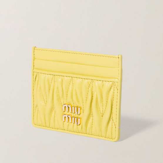 Women Matelassé Nappa Leather Card Holder - Cedro