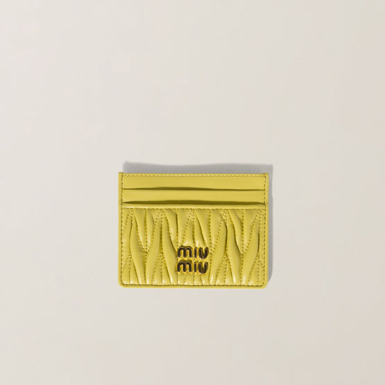 Women Matelassé Nappa Leather Card Holder - Cedro