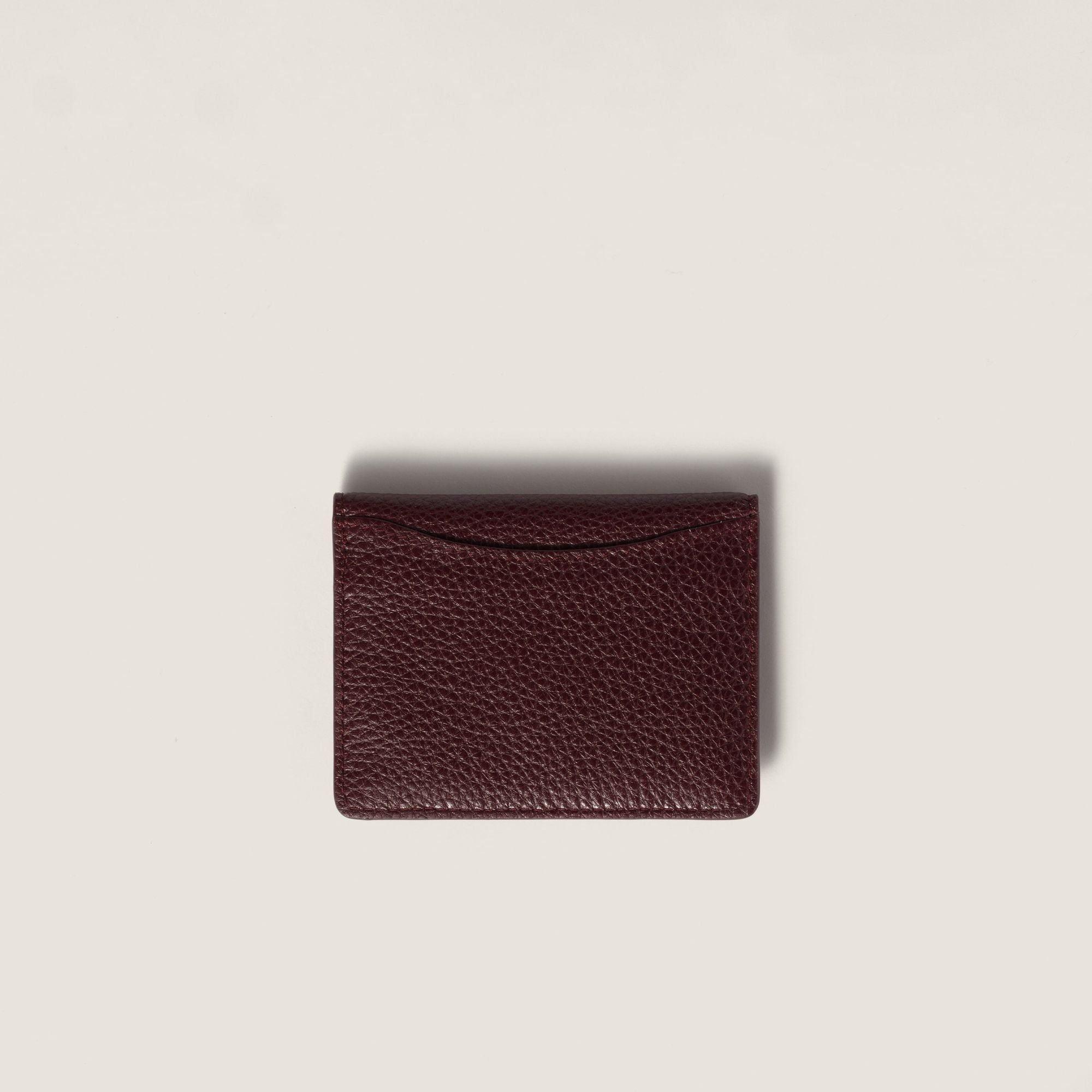 Women Leather Card Holder - Bordeaux