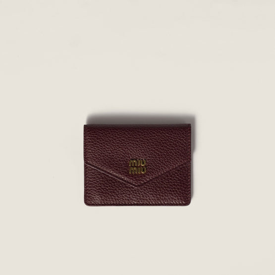 Women Leather Card Holder - Bordeaux