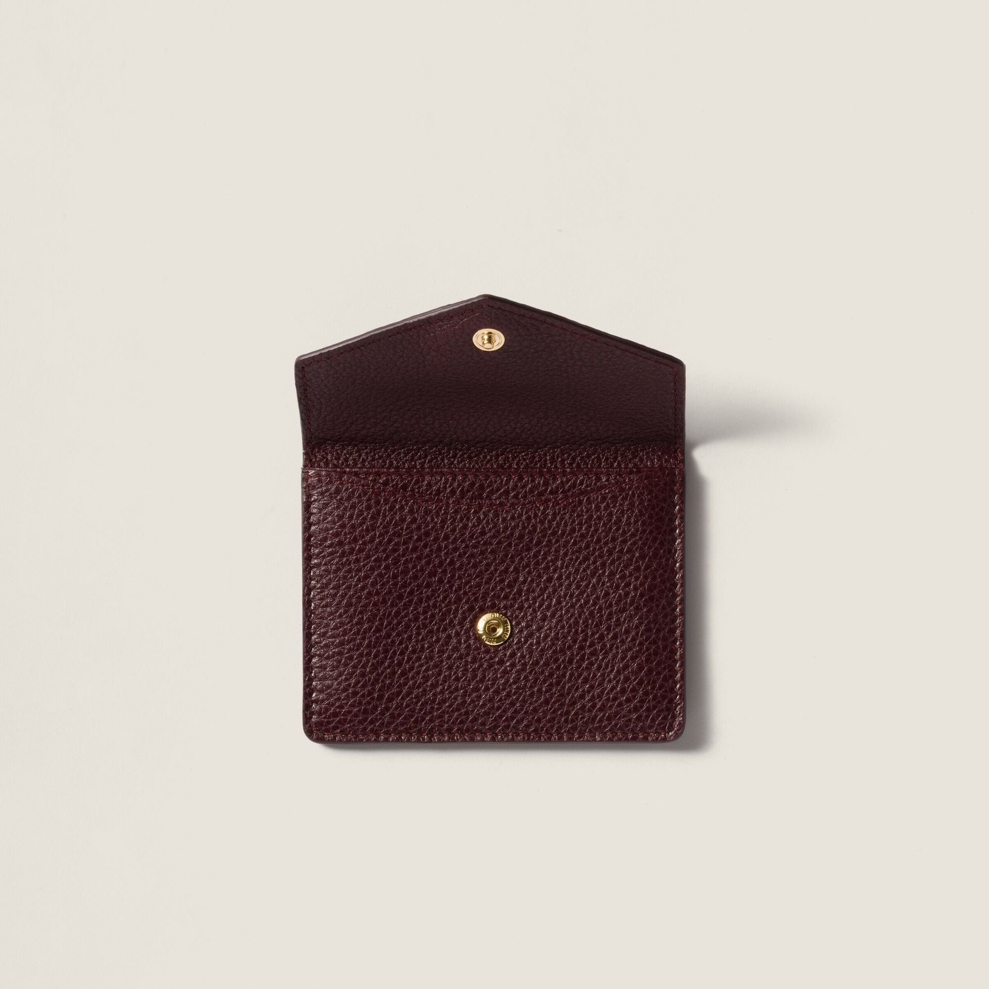Women Leather Card Holder - Bordeaux