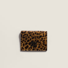 Printed leather envelope card holder