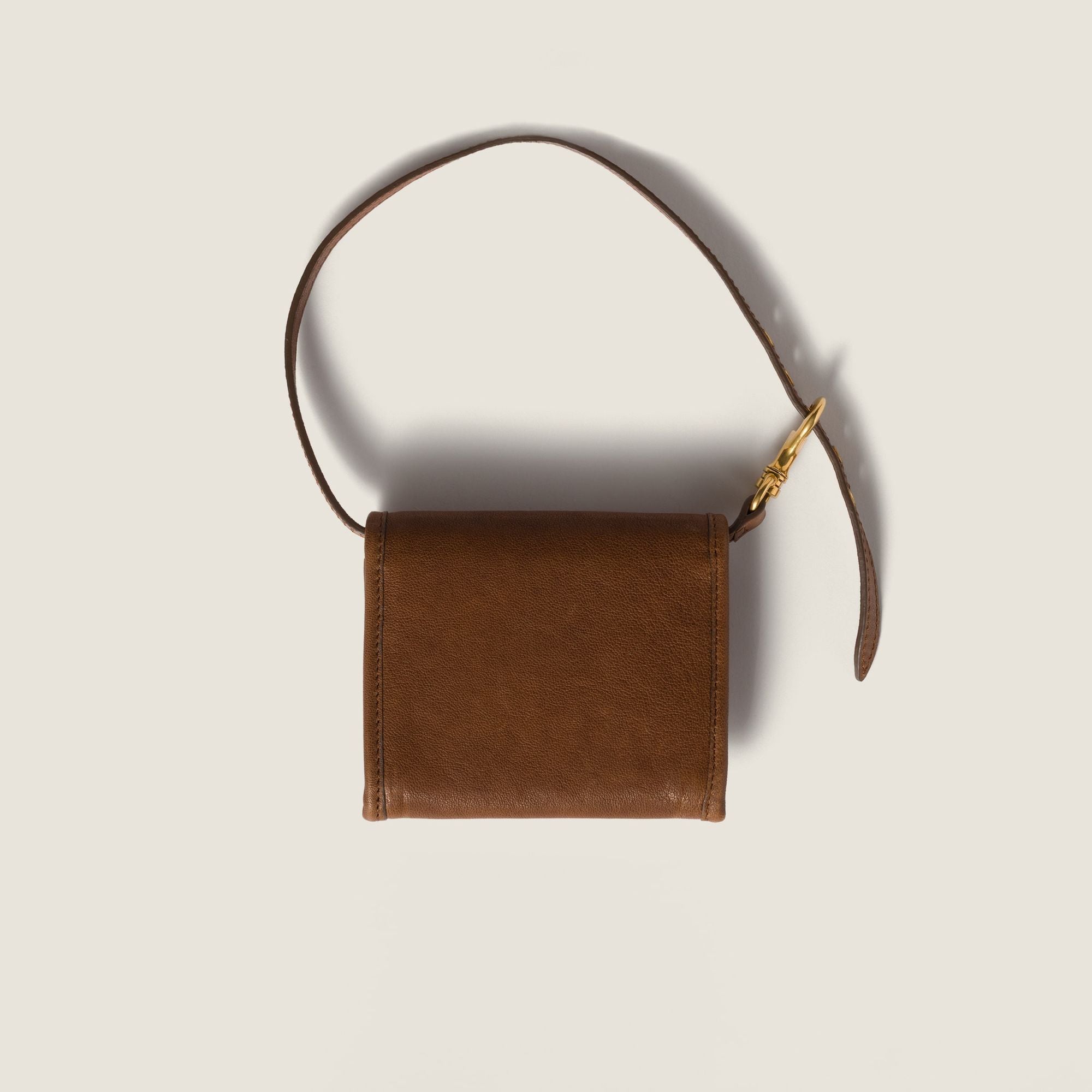 Women Nappa Leather Wallet With Shoulder Strap - Rovere