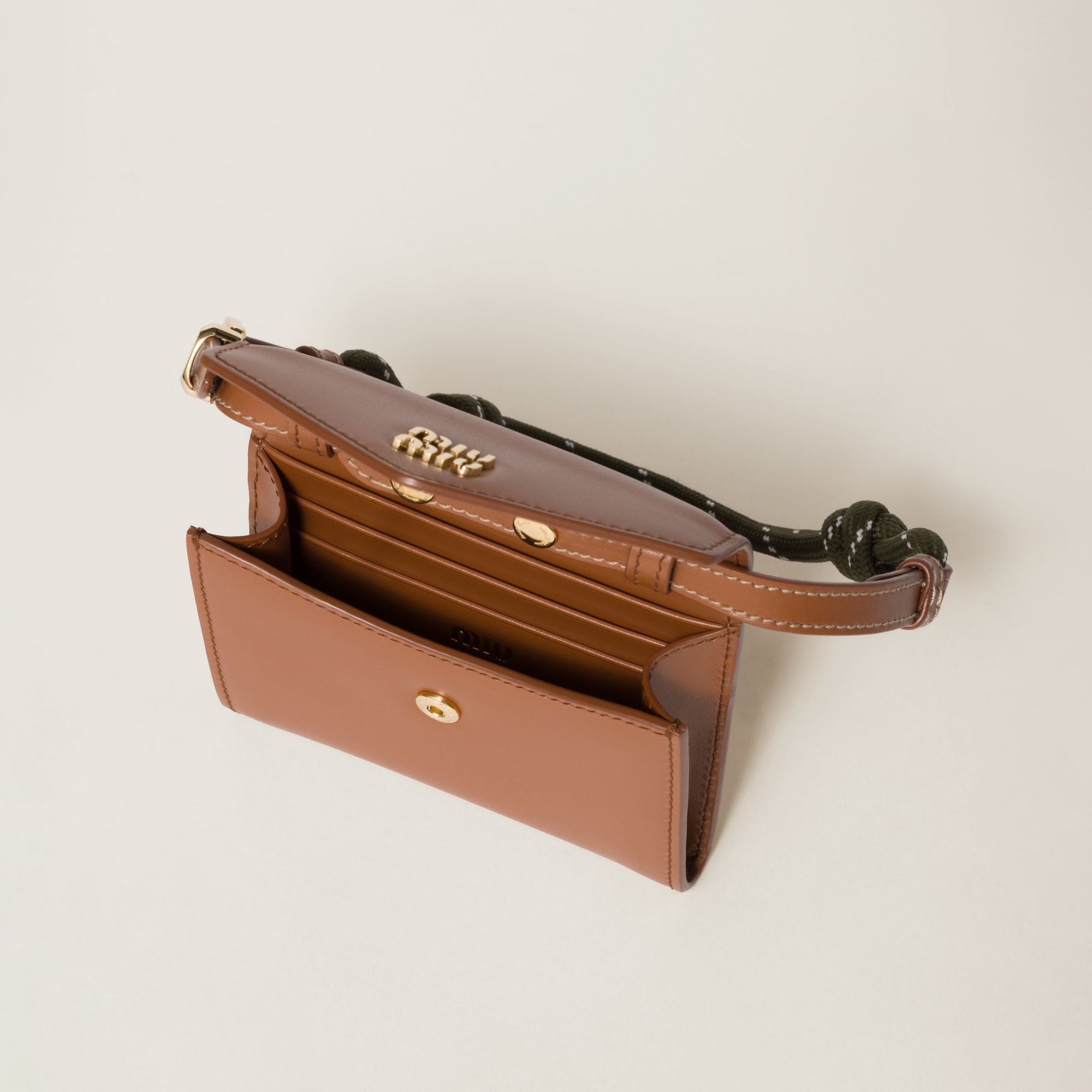 Women Leather Shoulder Wallet - Cognac+bosco