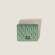 Small matelassé nappa leather wallet