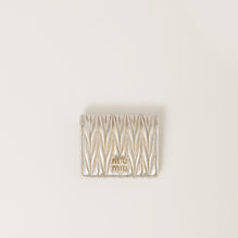 Small matelassé nappa leather wallet