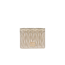 Women Small Matelassé Nappa Leather Wallet - Pirite