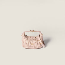 Women Matelassé Nappa Leather Pouch - Cipria