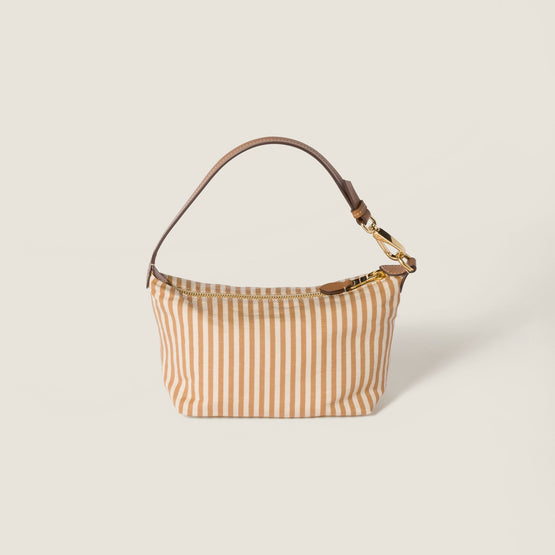 Jacquard fabric pouch with logo