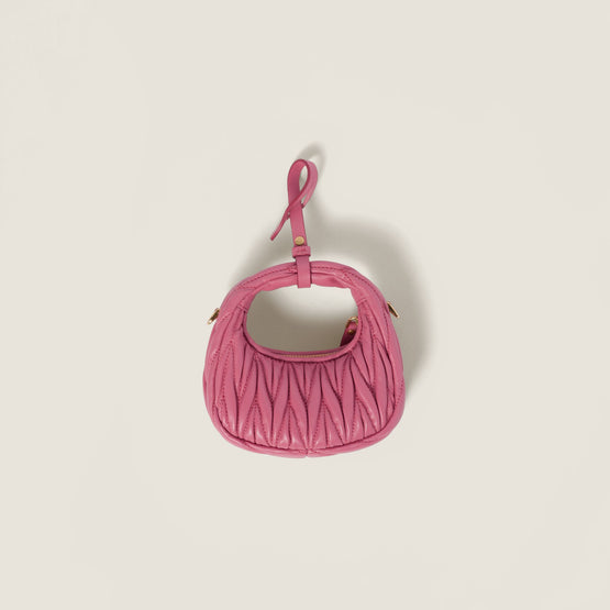 Wander matelassé nappa leather micro hobo bag