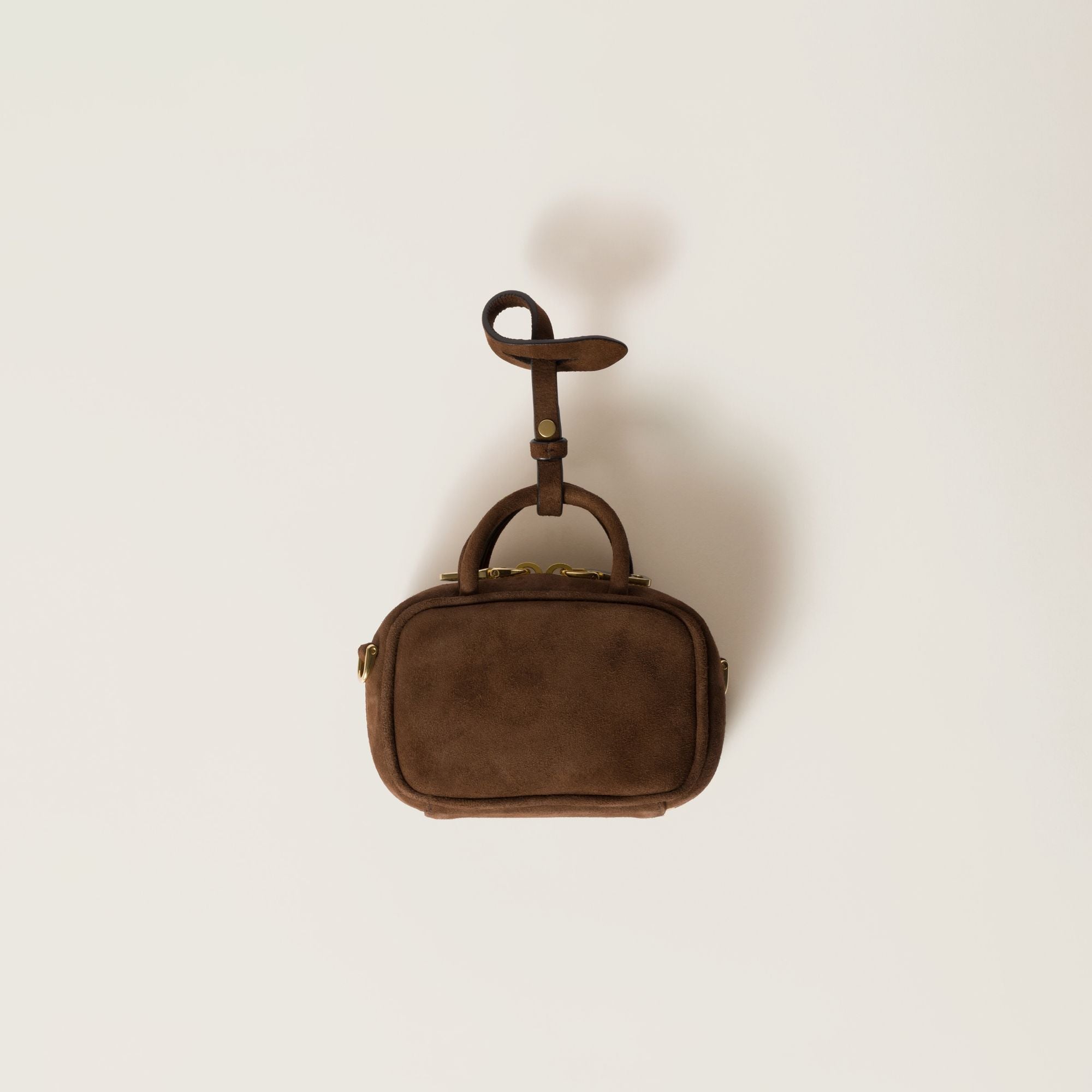 Women Beau Suede Micro-bag - Cacao