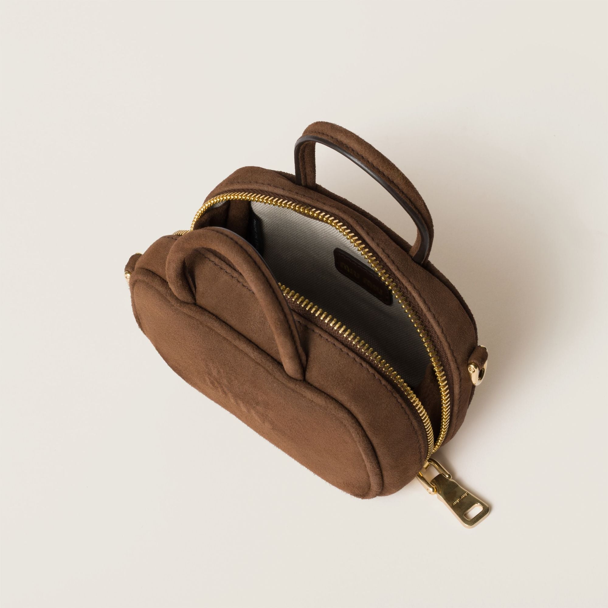 Women Beau Suede Micro-bag - Cacao