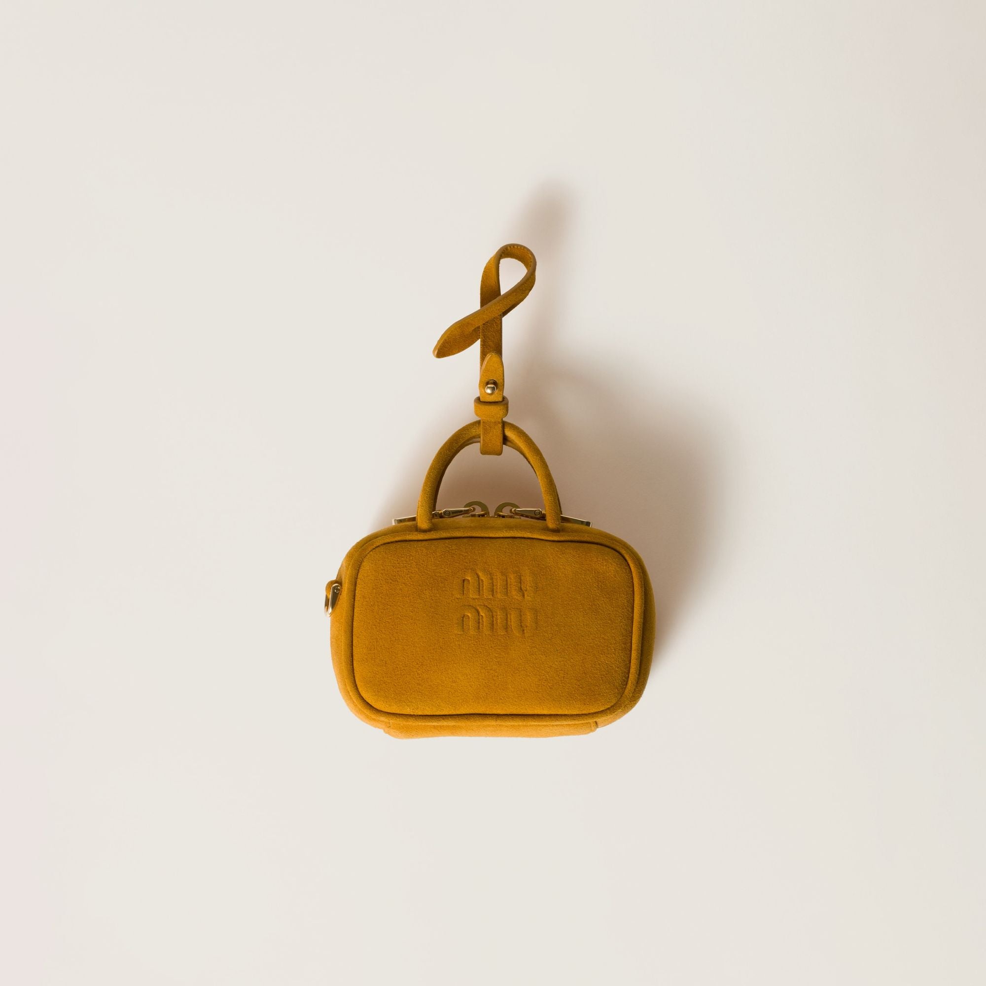 Women Beau Suede Micro-bag - Whisky