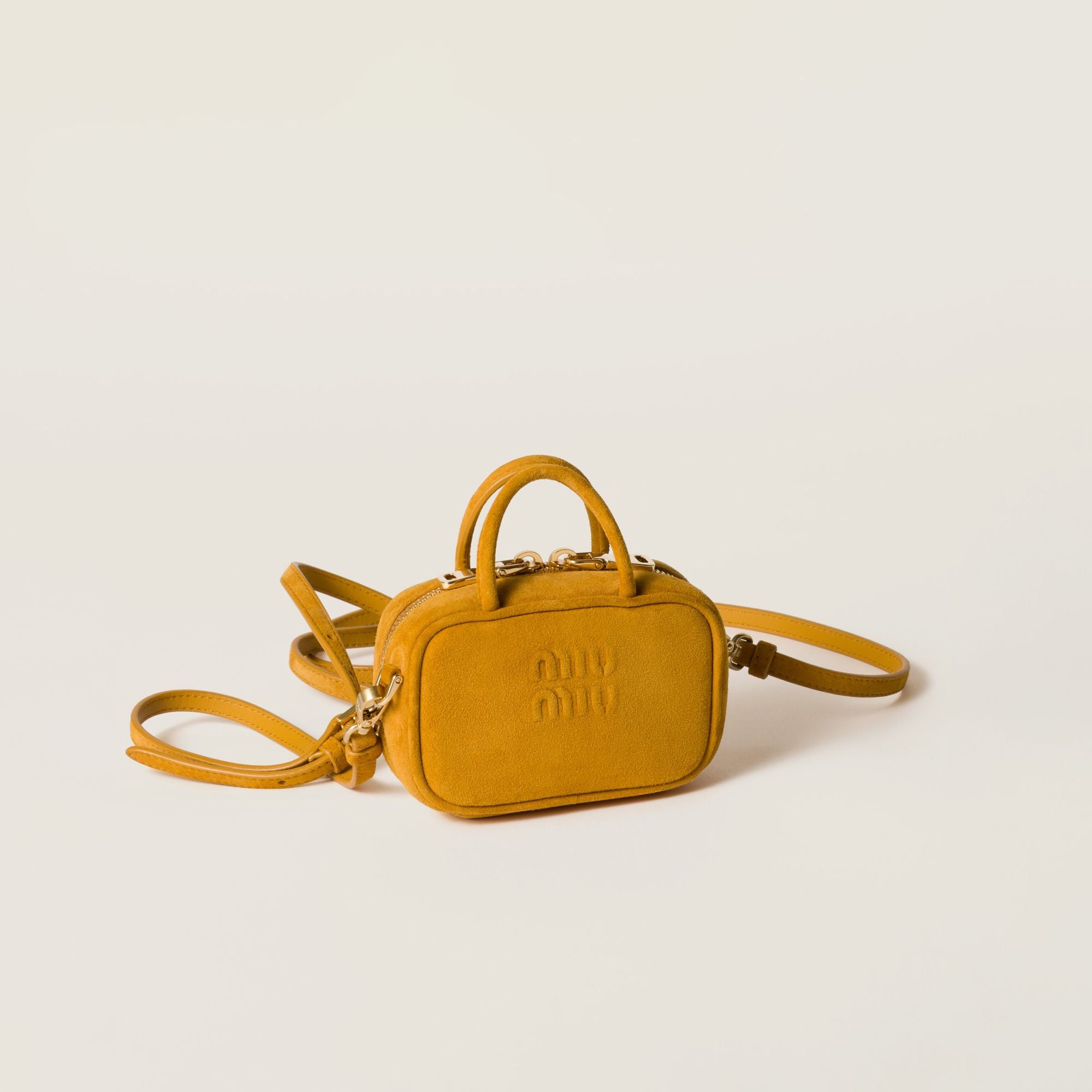 Women Beau Suede Micro-bag - Whisky