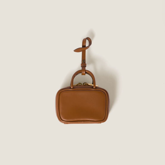 Women Beau Leather Micro-bag - Cognac