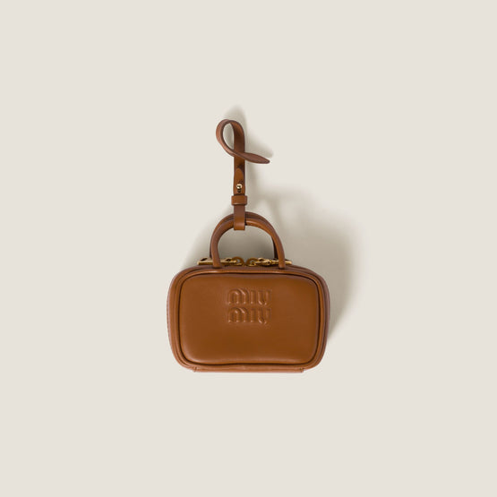 Women Beau Leather Micro-bag - Cognac