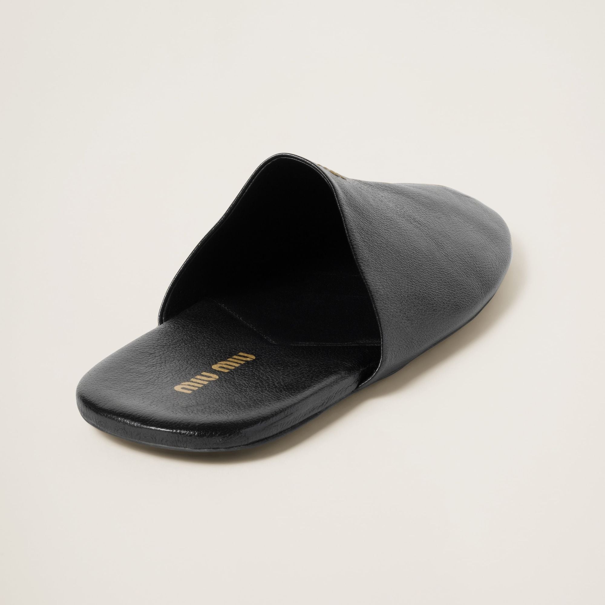 Women Leather Slippers - Nero
