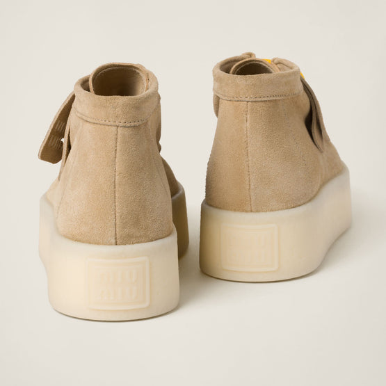 Suede delave wedge ankle boots