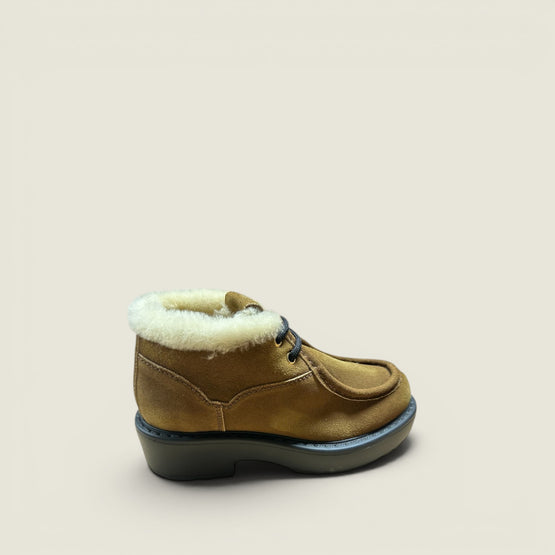 Faded suede booties