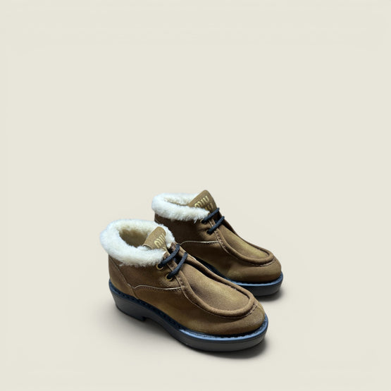Faded suede booties