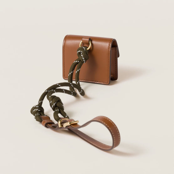 Women Leather And Cord Trick - Cognac+bosco