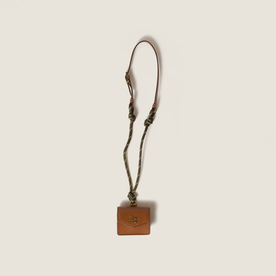 Women Leather And Cord Trick - Cognac+bosco
