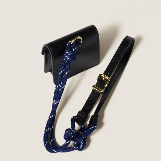 Women Leather And Cord Trick - Nero+baltico