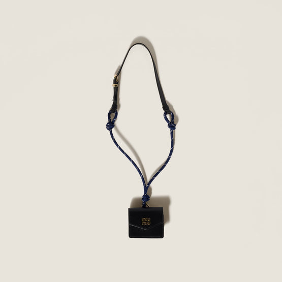 Women Leather And Cord Trick - Nero+baltico