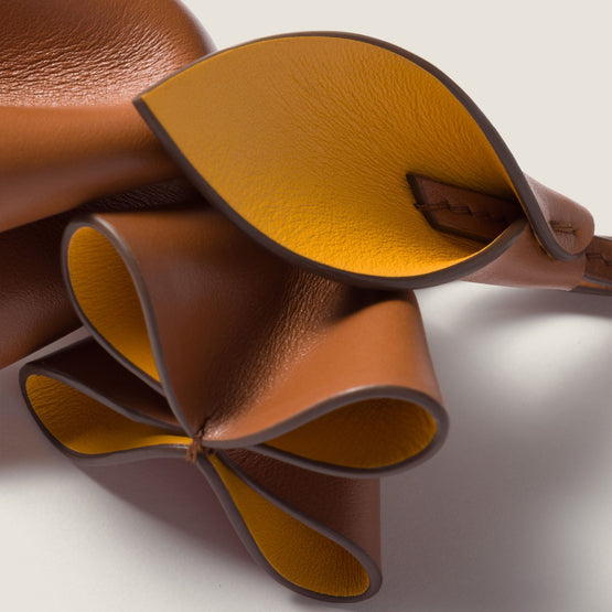 Women Leather Trick - Cognac+ocra