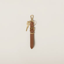 Women Leather Key Ring - Cognac