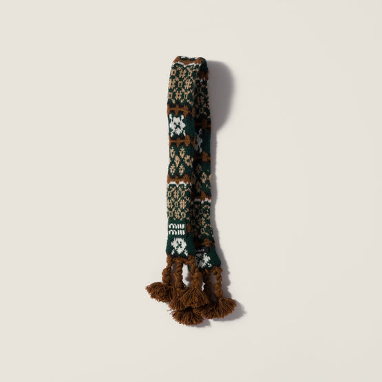 Women Wool And Cashmere Trick - Cognac+biliardo