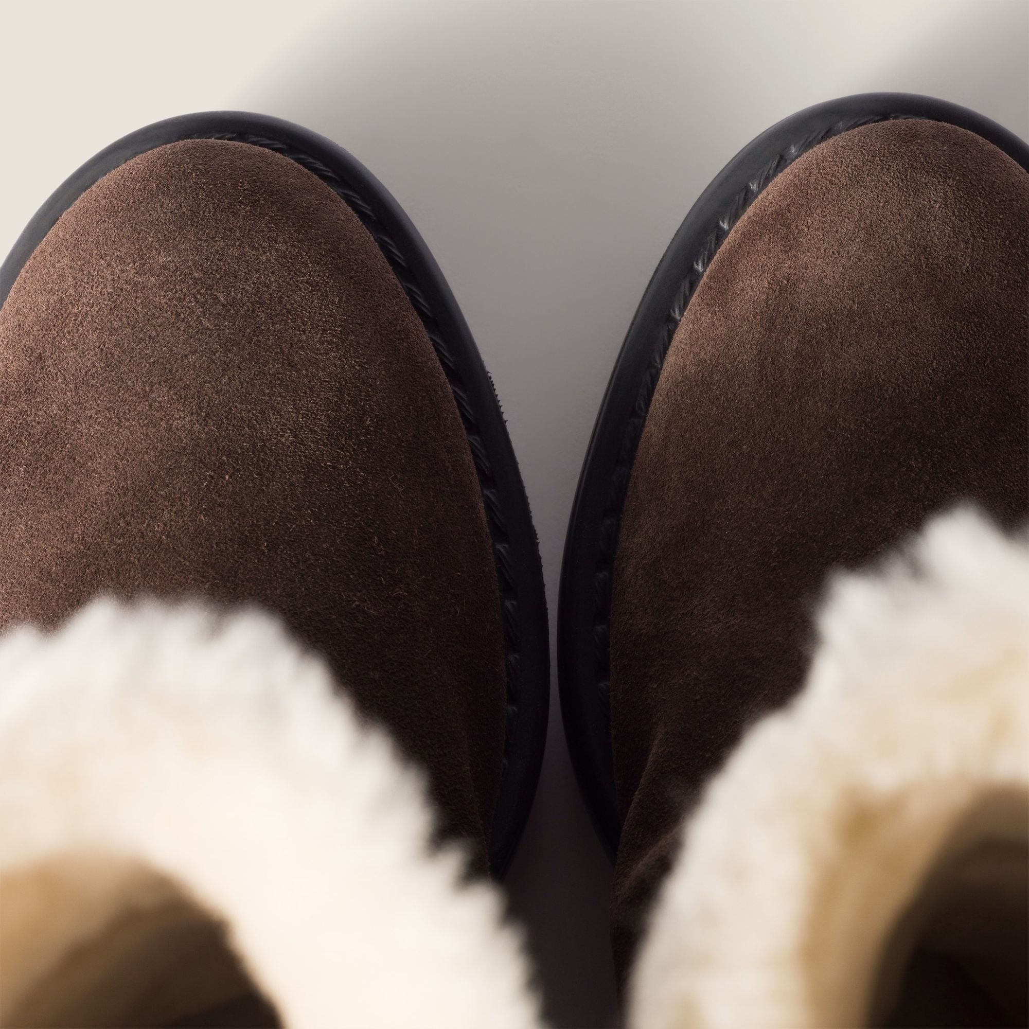 Women Suede And Shearling Mid-calf Boot - Moro