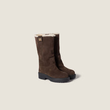 Women Suede And Shearling Mid-calf Boot - Moro