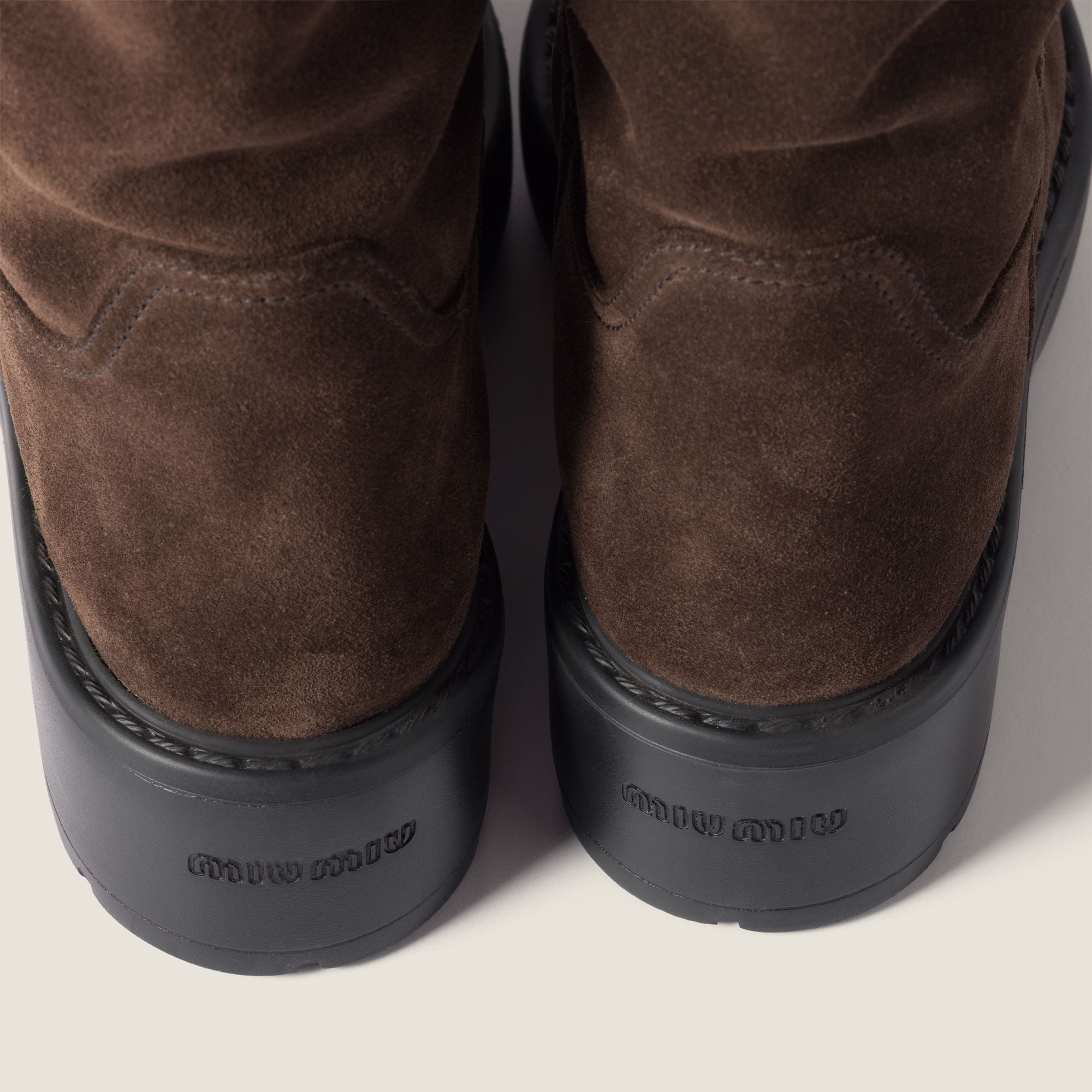Women Suede And Shearling Mid-calf Boot - Moro